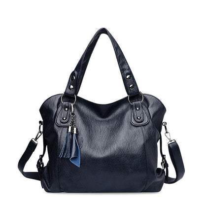 Luxuriöse Damen Handtasche – Geräumige Schultertasche mit Quasten