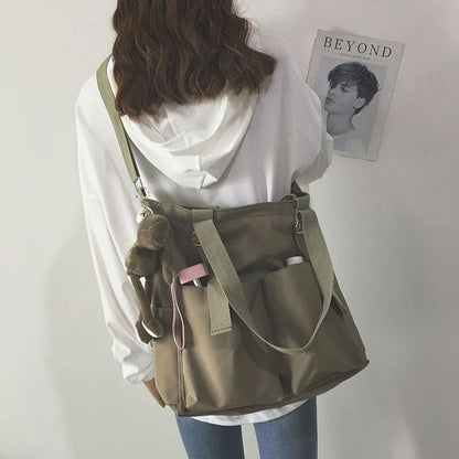 Canvas Schultertasche – Geräumig, Trendy & Praktisch für Damen
