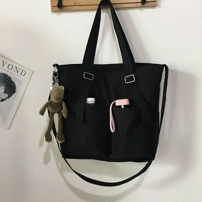 Canvas Schultertasche – Geräumig, Trendy & Praktisch für Damen