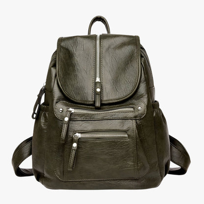 PU Leder Damen Rucksack – Stylischer City-Rucksack mit verstellbaren Schulterriemen und wasserabweisendem Material