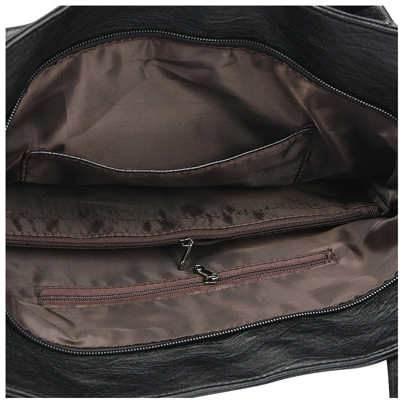 Luxuriöse Damen Handtasche – Geräumige Schultertasche mit Quasten