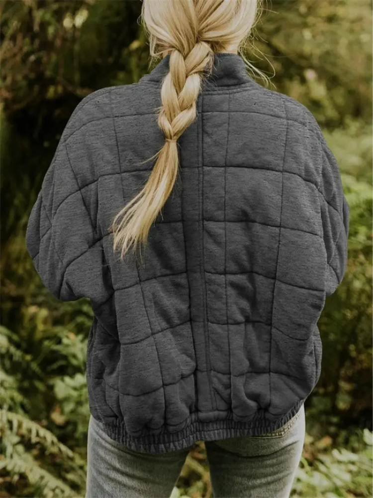 Damen Steppjacke Oversized – Warme Übergangsjacke mit Taschen