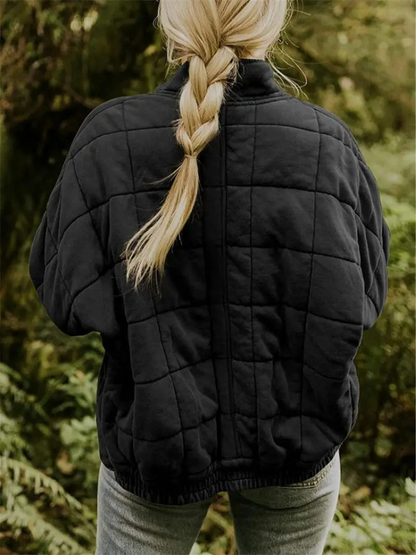 Damen Steppjacke Oversized – Warme Übergangsjacke mit Taschen