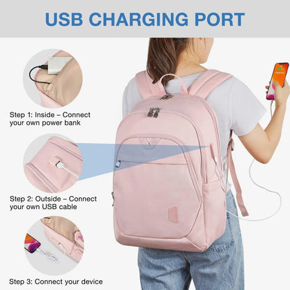 Luxus Rucksack – Wasserabweisender Laptop- & Schulrucksack mit USB-Anschluss