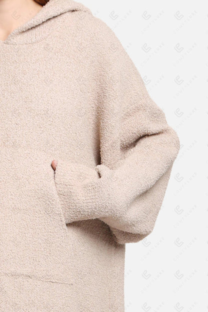 Oversized Damen Hoodie Decke – Weiche Wearable Blanket mit Kapuze & Tasche