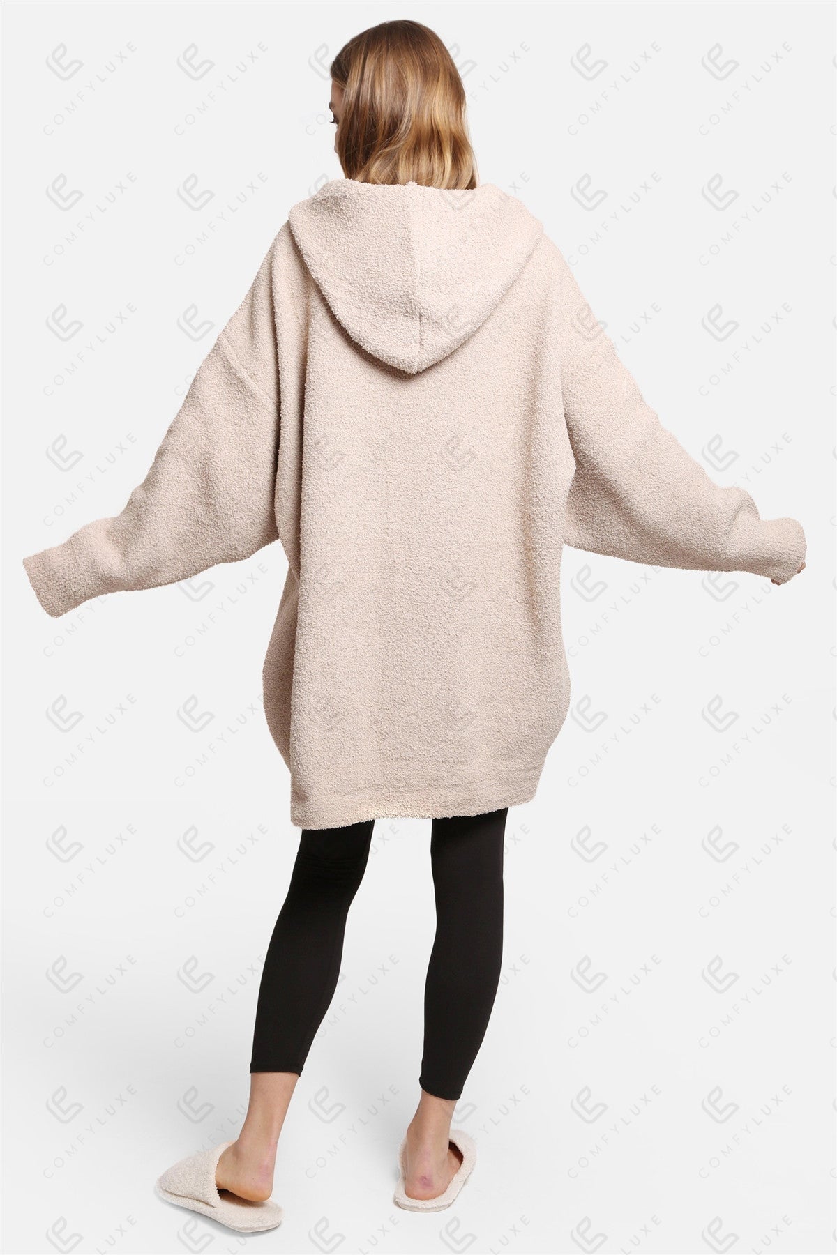 Oversized Damen Hoodie Decke – Weiche Wearable Blanket mit Kapuze & Tasche