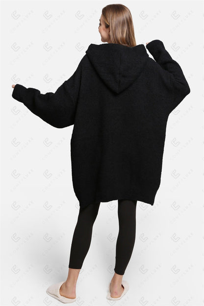Oversized Damen Hoodie Decke – Weiche Wearable Blanket mit Kapuze & Tasche