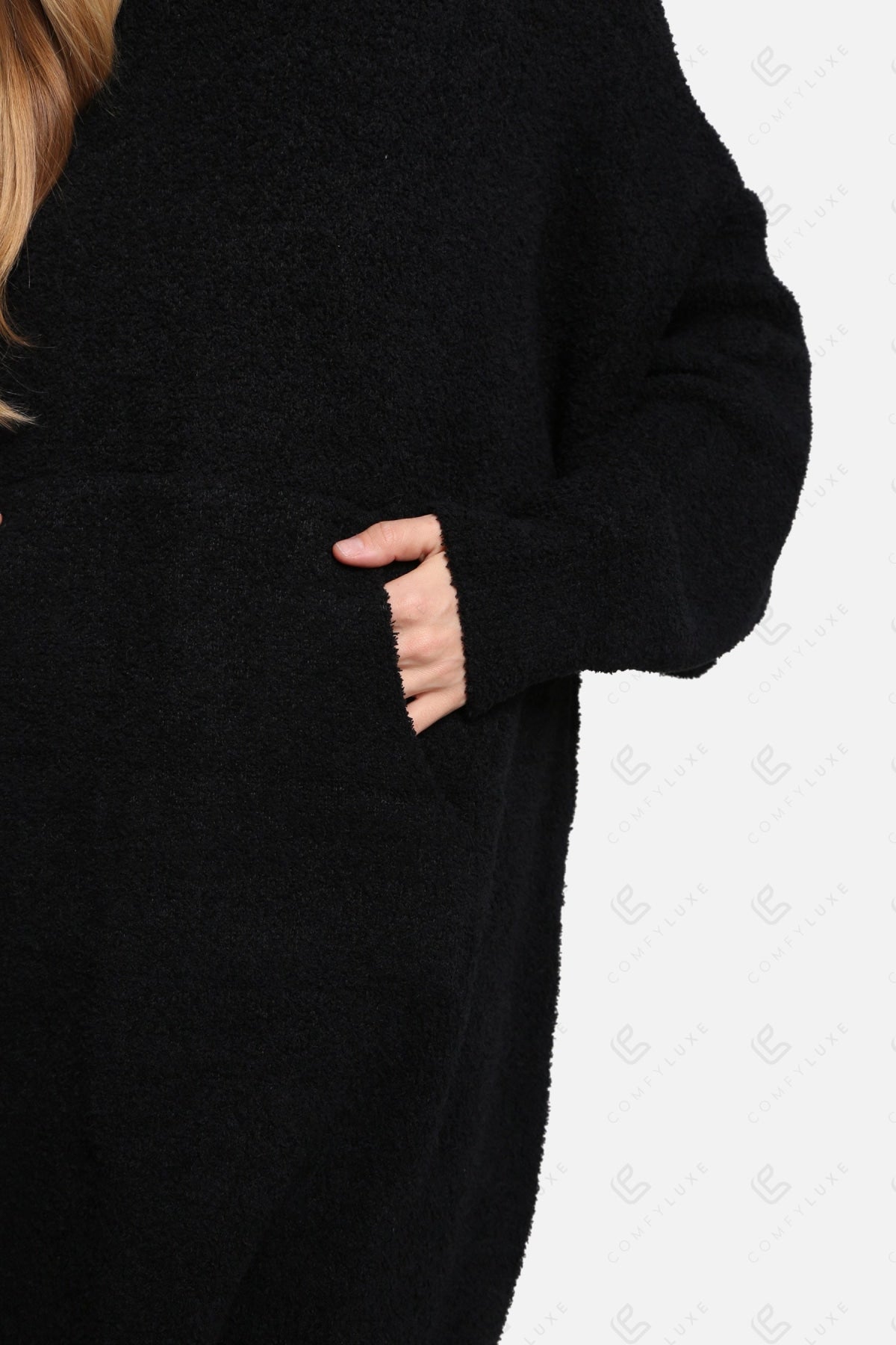 Oversized Damen Hoodie Decke – Weiche Wearable Blanket mit Kapuze & Tasche