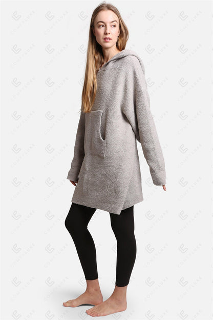 Oversized Damen Hoodie Decke – Weiche Wearable Blanket mit Kapuze & Tasche