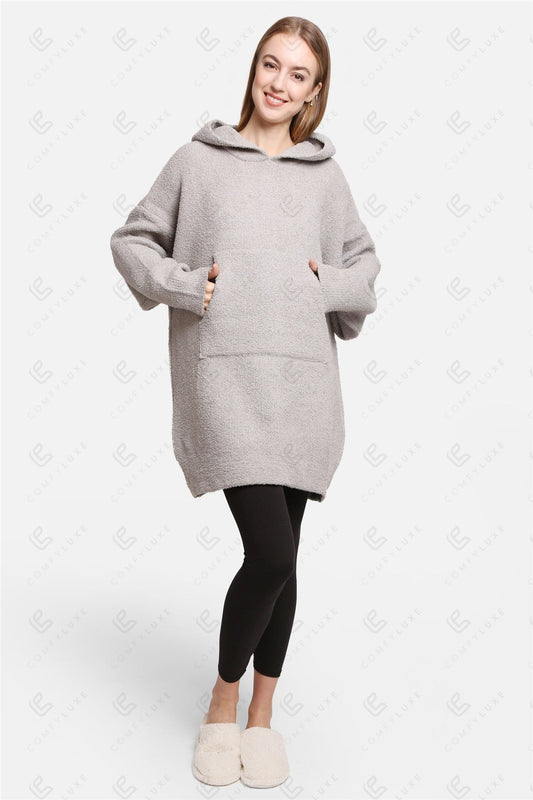Oversized Damen Hoodie Decke – Weiche Wearable Blanket mit Kapuze & Tasche