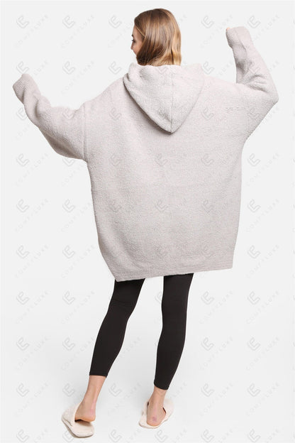 Oversized Damen Hoodie Decke – Weiche Wearable Blanket mit Kapuze & Tasche