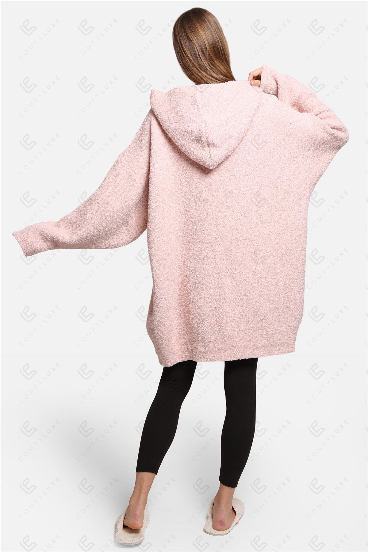 Oversized Damen Hoodie Decke – Weiche Wearable Blanket mit Kapuze & Tasche