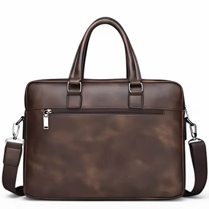 Leder Laptoptasche Braun – Echtleder Aktentasche für 15,6" Laptop mit Organizer