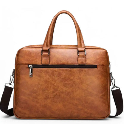 Leder Laptoptasche Braun – Echtleder Aktentasche für 15,6" Laptop mit Organizer