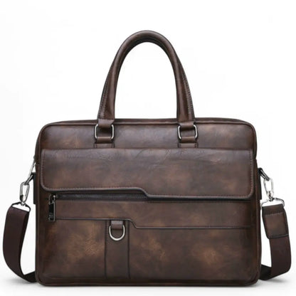 Leder Laptoptasche Braun – Echtleder Aktentasche für 15,6" Laptop mit Organizer