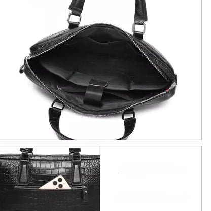 Laptoptasche Damen 15.6 Zoll Kroko – Elegante Umhängetasche für Business & Freizeit