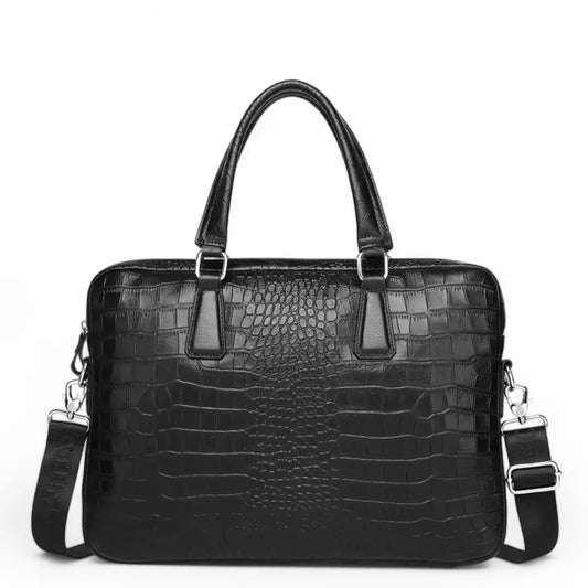 Laptoptasche Damen 15.6 Zoll Kroko – Elegante Umhängetasche für Business & Freizeit