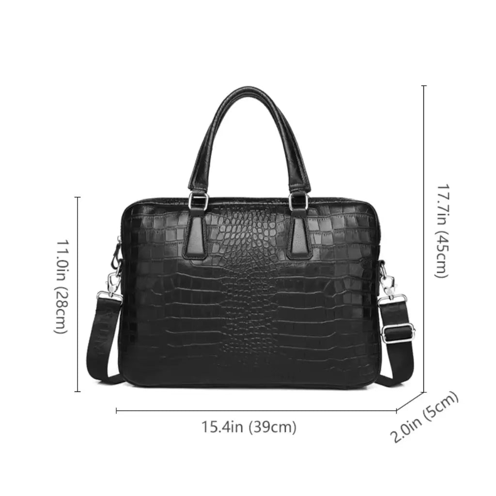 Laptoptasche Damen 15.6 Zoll Kroko – Elegante Umhängetasche für Business & Freizeit