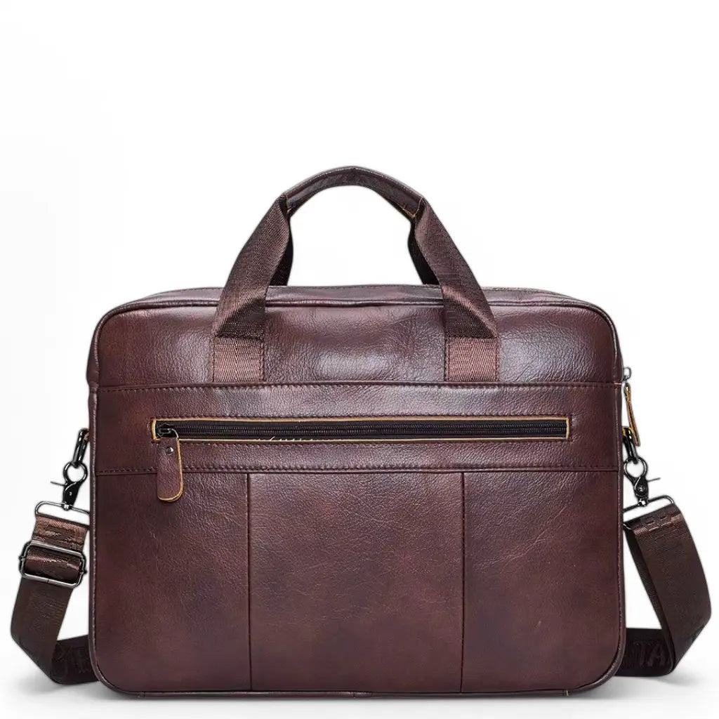 Laptoptasche Herren 14 Zoll – Premium Rindsleder, wasserabweisend, stilvoll & funktional