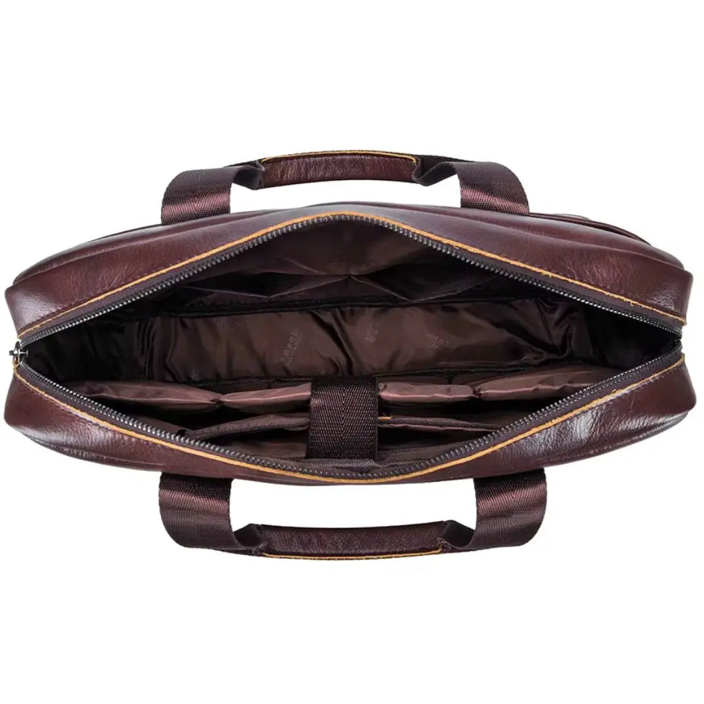 Laptoptasche Herren 14 Zoll – Premium Rindsleder, wasserabweisend, stilvoll & funktional