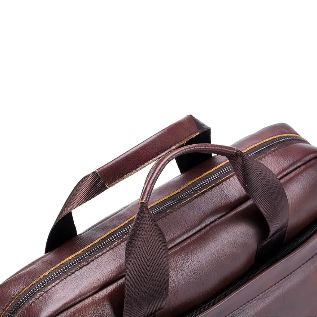 Laptoptasche Herren 14 Zoll – Premium Rindsleder, wasserabweisend, stilvoll & funktional