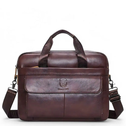 Laptoptasche Herren 14 Zoll – Premium Rindsleder, wasserabweisend, stilvoll & funktional