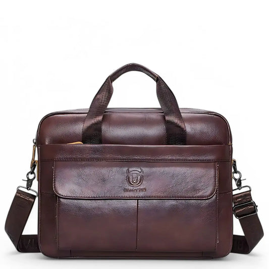 Laptoptasche Herren 14 Zoll – Premium Rindsleder, wasserabweisend, stilvoll & funktional