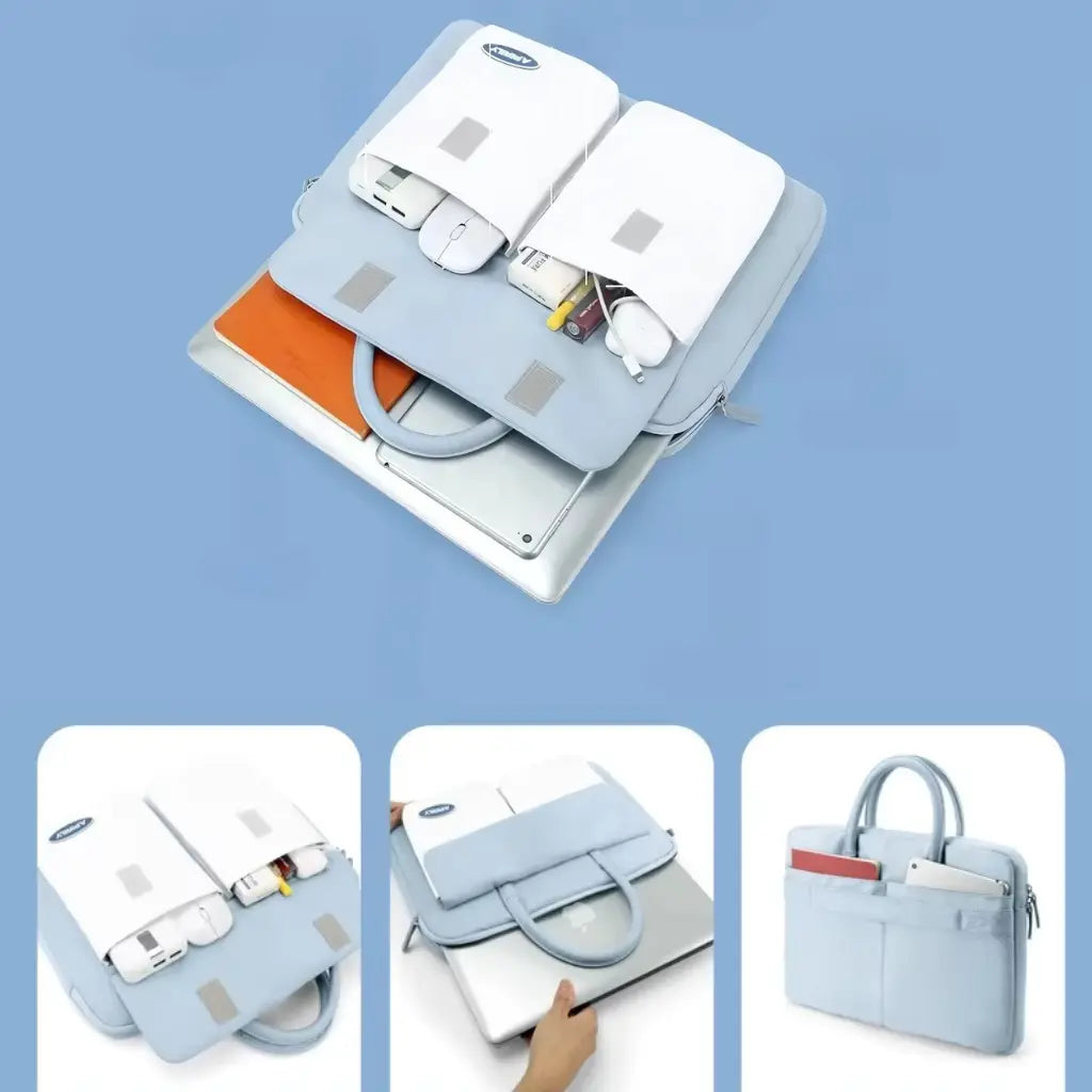Laptoptasche Hellblau – Stilvolle & Praktische Arbeitstasche mit Mehreren Fächern