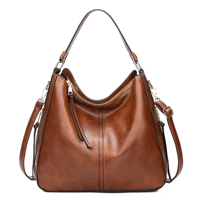 Vegane Schultertasche aus hochwertigem Kunstleder – geräumig, stilvoll & nachhaltig