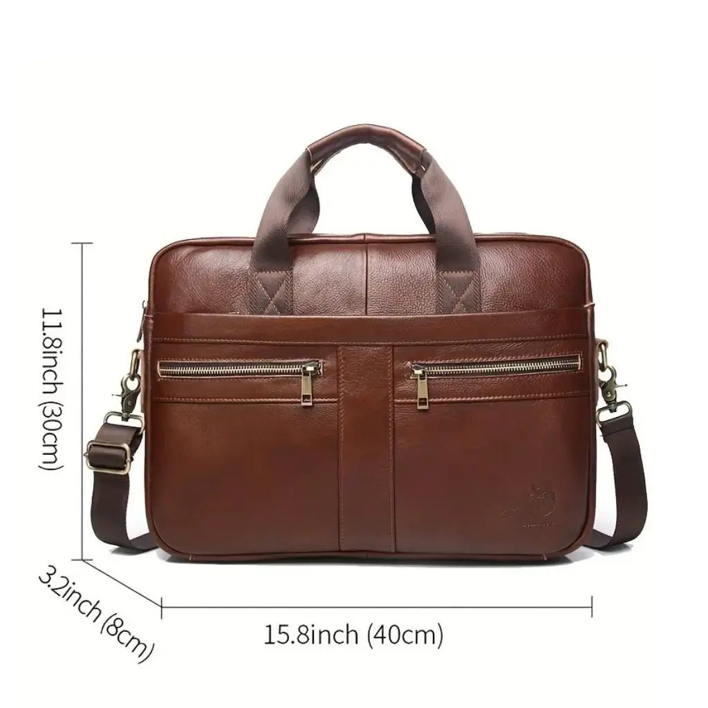Leder Laptoptasche Herren 15,6 Zoll – Echtleder Aktentasche für Business & Reisen