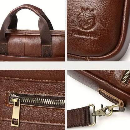 Leder Laptoptasche Herren 15,6 Zoll – Echtleder Aktentasche für Business & Reisen
