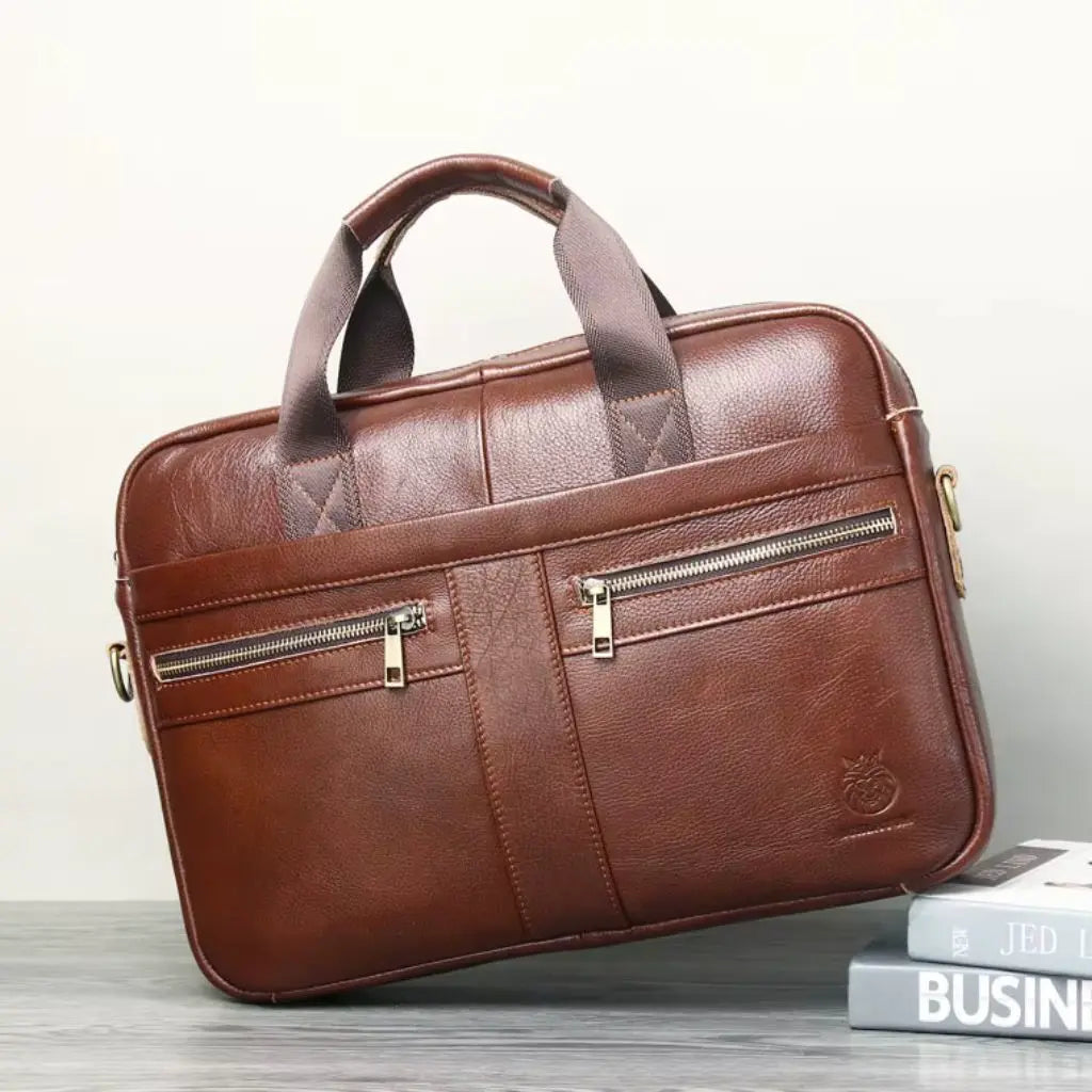 Leder Laptoptasche Herren 15,6 Zoll – Echtleder Aktentasche für Business & Reisen