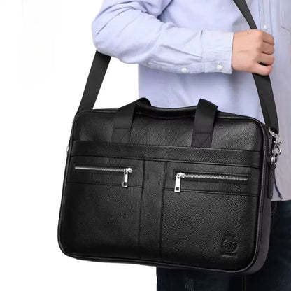 Leder Laptoptasche Herren 15,6 Zoll – Echtleder Aktentasche für Business & Reisen