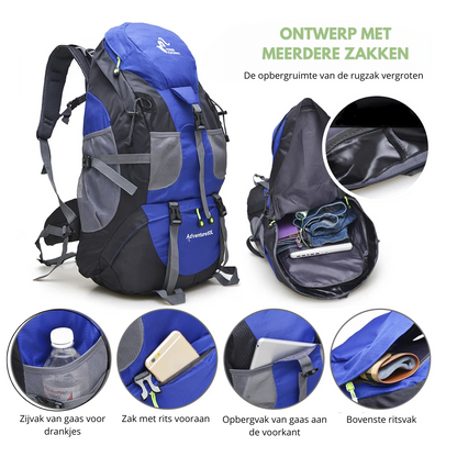 Wasserdichter 50L Wanderrucksack – Robuster Outdoor-Trekkingrucksack mit Regenhülle, ideal für Camping, Reisen & Abenteuer