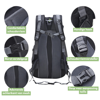 Wasserdichter 50L Wanderrucksack – Robuster Outdoor-Trekkingrucksack mit Regenhülle, ideal für Camping, Reisen & Abenteuer