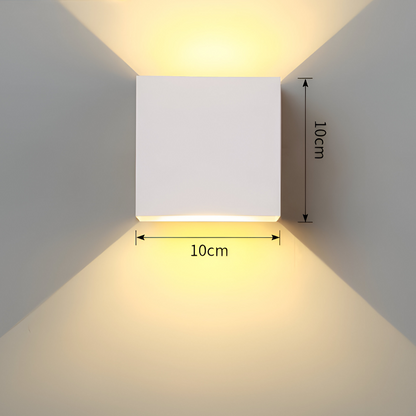 Moderne LED-Wandlampe Up & Down – Oplaadbar, Draadloos, Warmweiß für Wohnzimmer, Flur, Schlafzimmer