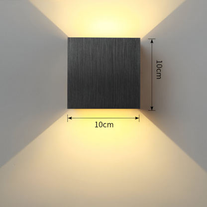 Moderne LED-Wandlampe Up & Down – Oplaadbar, Draadloos, Warmweiß für Wohnzimmer, Flur, Schlafzimmer
