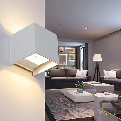 Moderne LED-Wandlampe Up & Down – Oplaadbar, Draadloos, Warmweiß für Wohnzimmer, Flur, Schlafzimmer