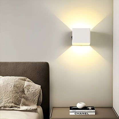 Moderne LED-Wandlampe Up & Down – Oplaadbar, Draadloos, Warmweiß für Wohnzimmer, Flur, Schlafzimmer