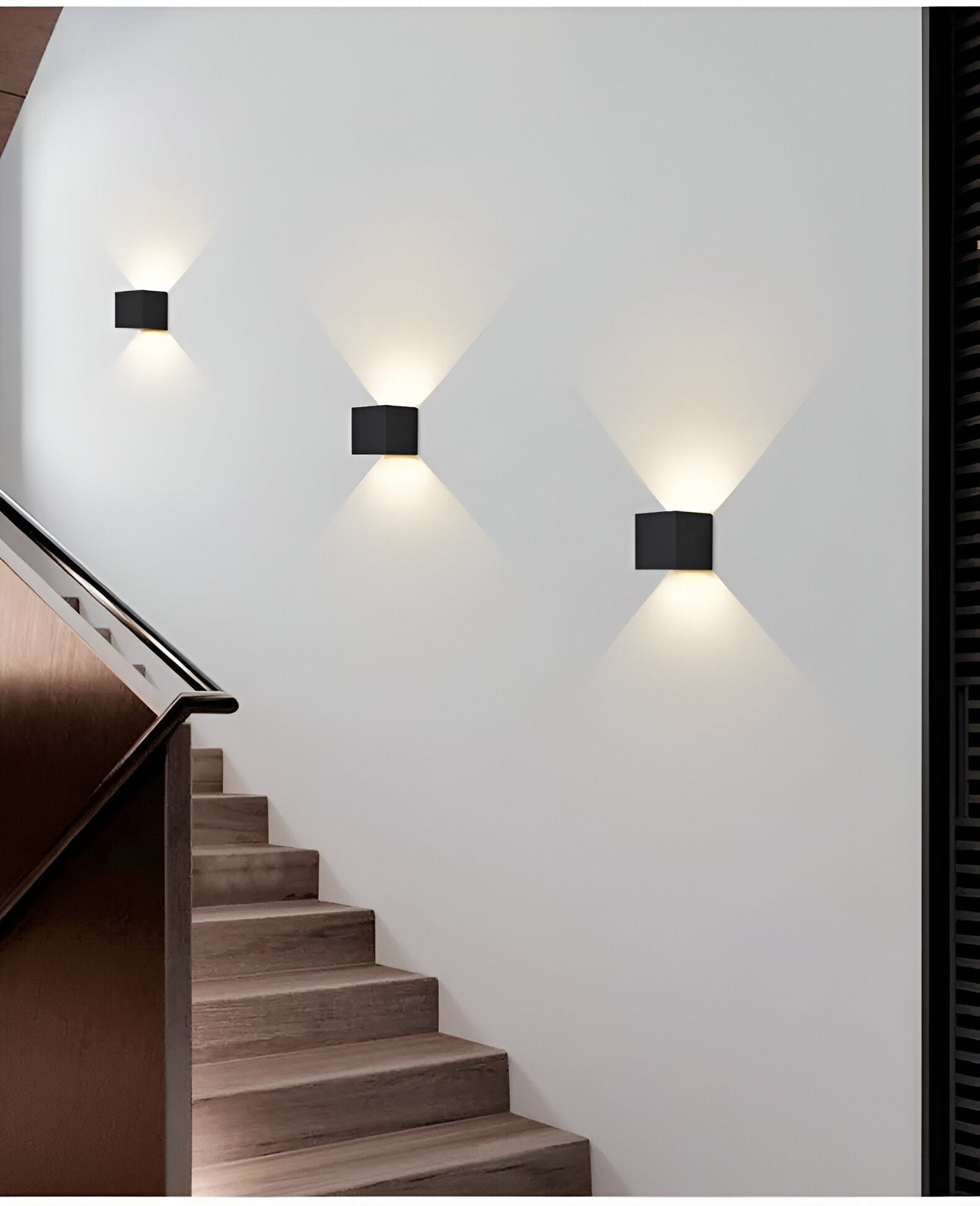 Moderne LED-Wandlampe Up & Down – Oplaadbar, Draadloos, Warmweiß für Wohnzimmer, Flur, Schlafzimmer