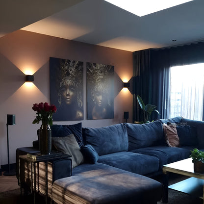 Moderne LED-Wandlampe Up & Down – Oplaadbar, Draadloos, Warmweiß für Wohnzimmer, Flur, Schlafzimmer
