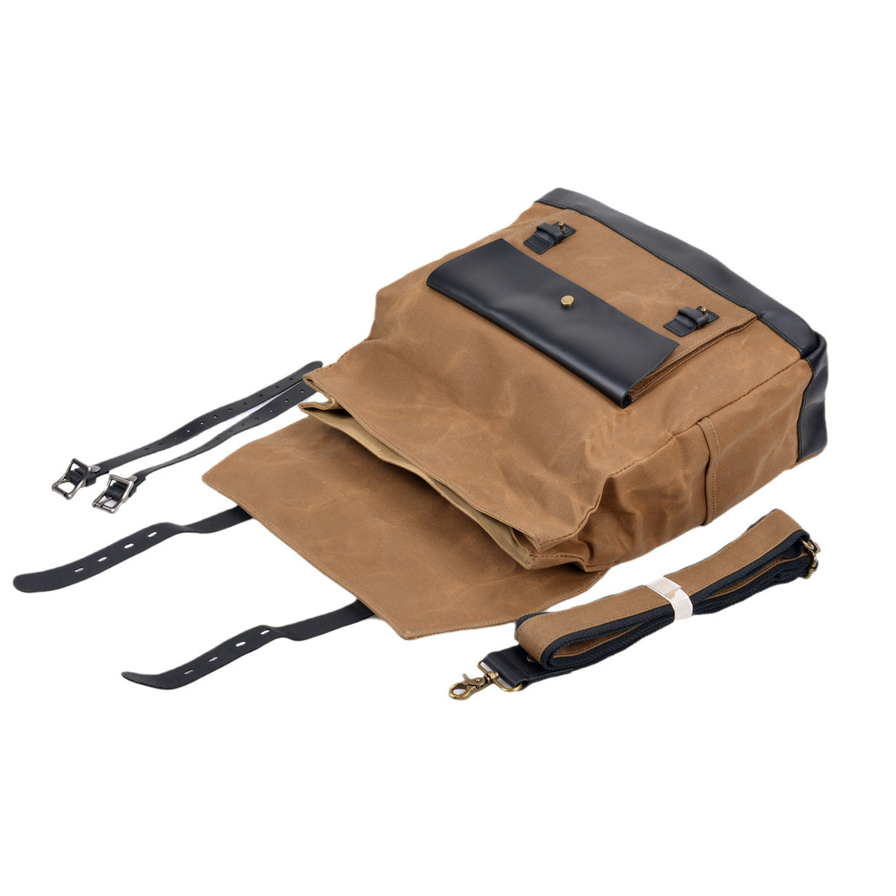 Vintage Motorrad- & Fahrradtasche – Wasserdichte Doppeltasche mit Lederakzenten