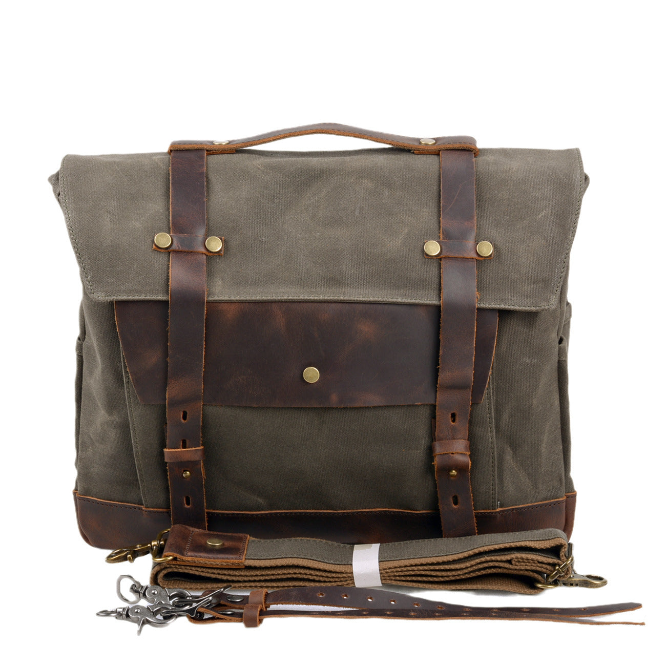 Vintage Motorrad- & Fahrradtasche – Wasserdichte Doppeltasche mit Lederakzenten
