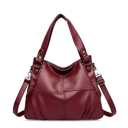 Bordeauxrote Schultertasche aus Veganem Leder – Stilvoll & Praktisch