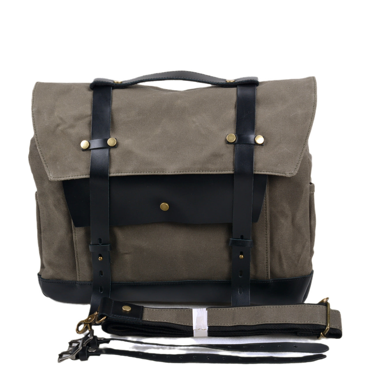 Vintage Motorrad- & Fahrradtasche – Wasserdichte Doppeltasche mit Lederakzenten