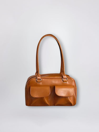Liorra Vegane Leder Handtasche mit Doppelten Fächern – Elegant & Funktional