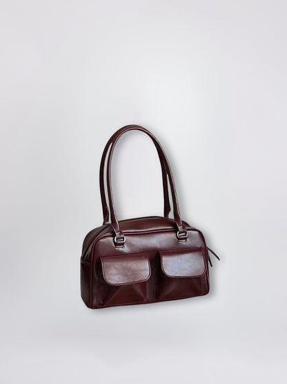Liorra Vegane Leder Handtasche mit Doppelten Fächern – Elegant & Funktional