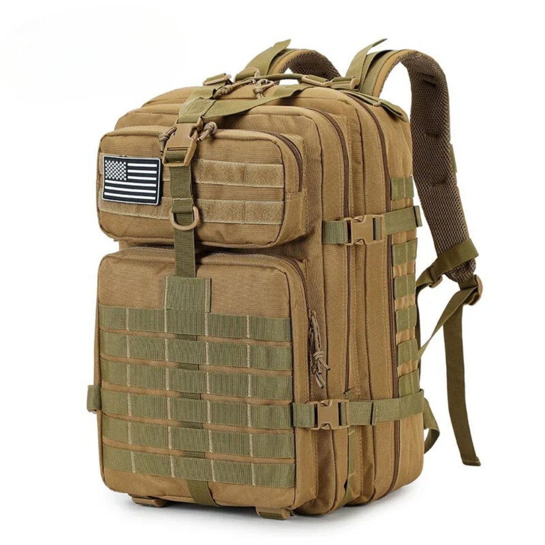 Taktischer 45 L Rucksack MOLLE | robuster Outdoor-Militär-Rucksack, wasserdicht & langlebig