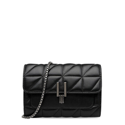Luxuriöse Quilted Schultertasche mit Kette – Elegante Crossbody Bag aus veganem Leder