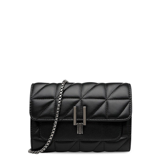 Luxuriöse Quilted Schultertasche mit Kette – Elegante Crossbody Bag aus veganem Leder